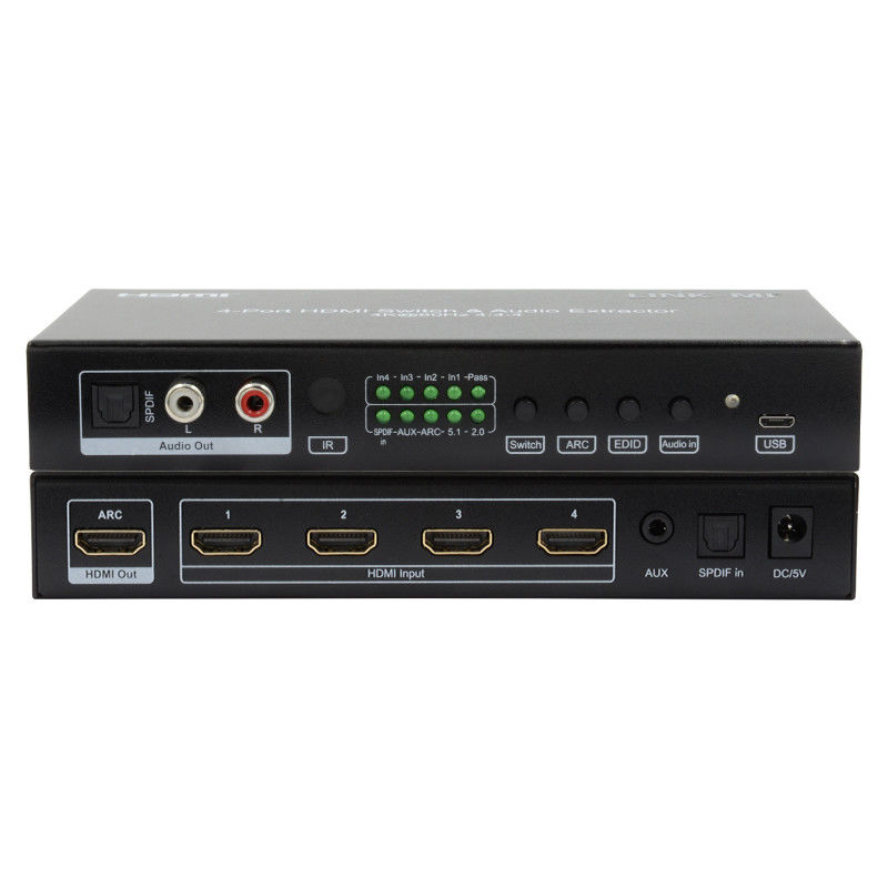 4X1 Video HDMI Switch 2.0 Switch 4K@60Hz YUV4:4Supporto per ARC, CEC, HDR