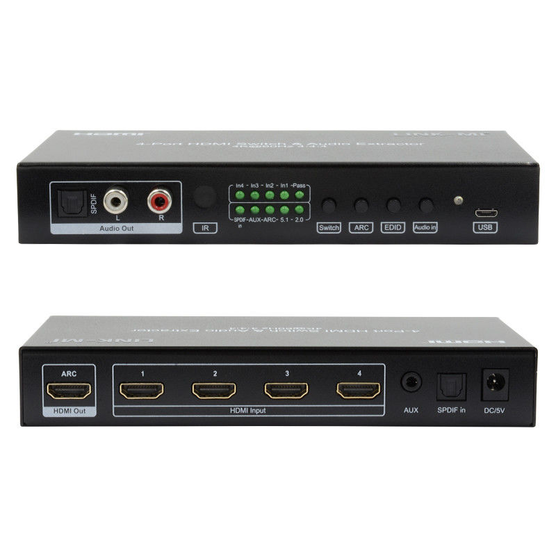 4X1 Video HDMI Switch 2.0 Switch 4K@60Hz YUV4:4Supporto per ARC, CEC, HDR