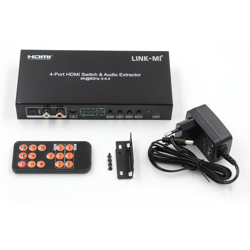 4X1 Video HDMI Switch 2.0 Switch 4K@60Hz YUV4:4Supporto per ARC, CEC, HDR