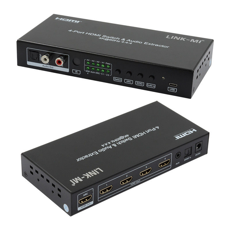 4X1 Video HDMI Switch 2.0 Switch 4K@60Hz YUV4:4Supporto per ARC, CEC, HDR