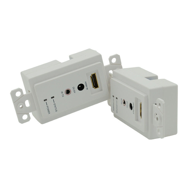 60m HDMI Wall Plate Extender Over Single Cat5e Cat 6 To HDMI Extender Supporto 3D IR