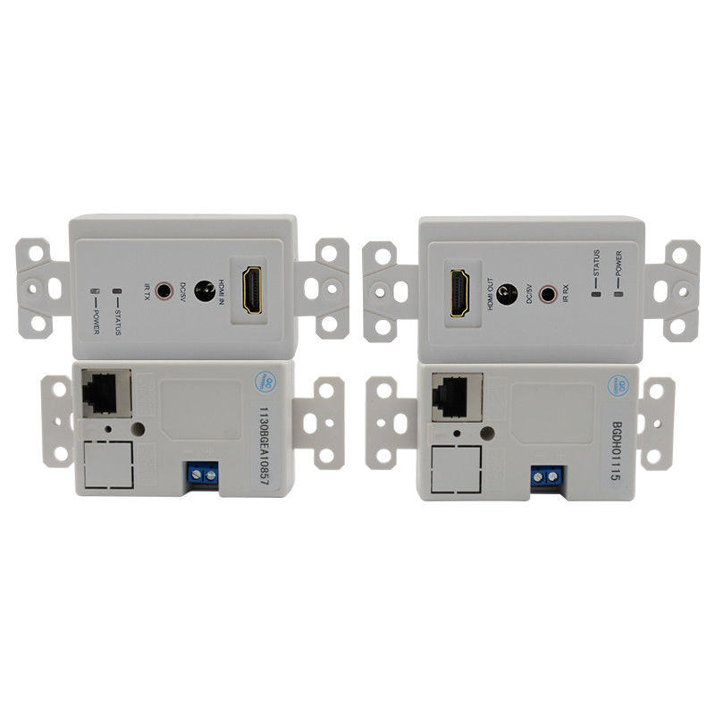 60m HDMI Wall Plate Extender Over Single Cat5e Cat 6 To HDMI Extender Supporto 3D IR