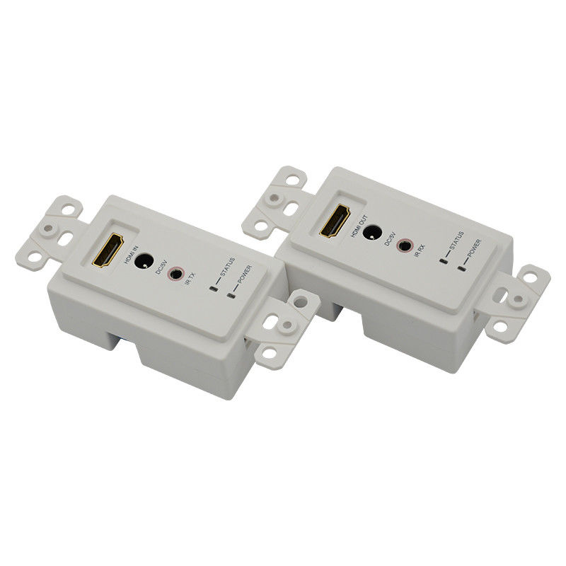 60m HDMI Wall Plate Extender Over Single Cat5e Cat 6 To HDMI Extender Supporto 3D IR