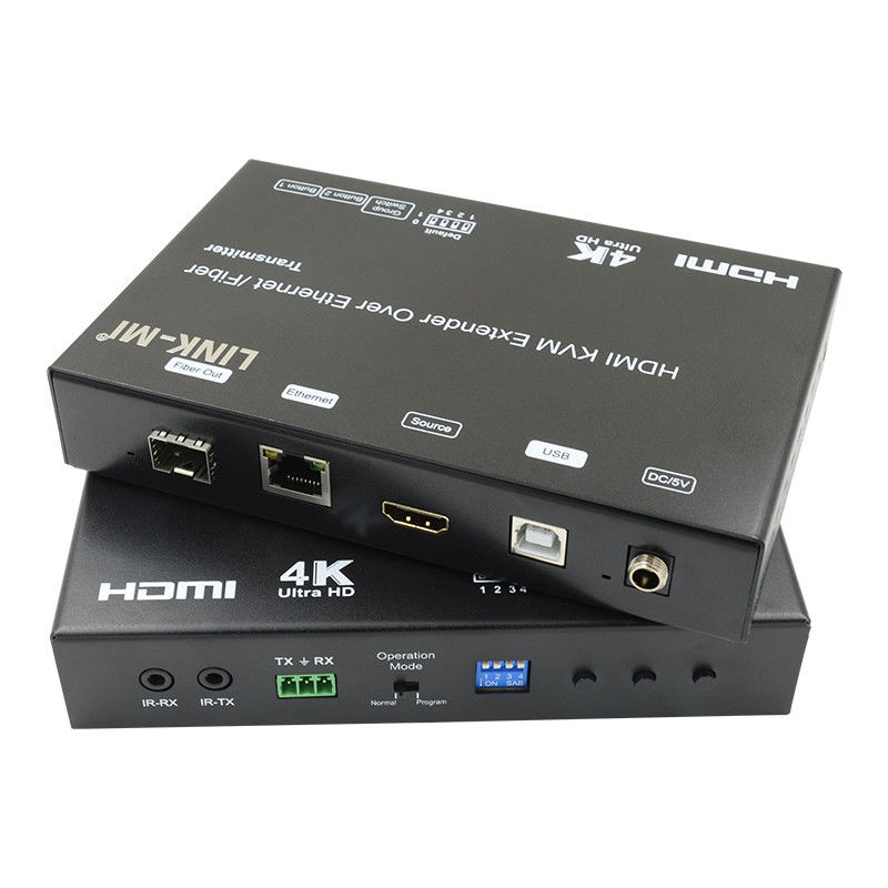 4K AV Over IP Fibra HDMI KVM Extender Supporto Unicast Multicast Con USB RS232