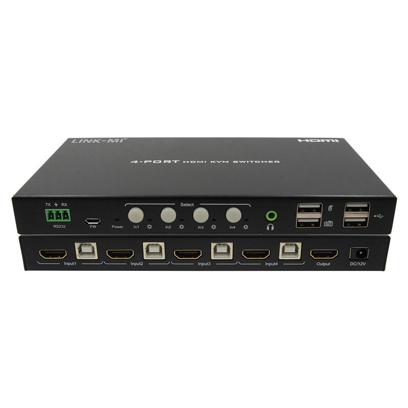 HDCP2.2 1.4 4K KVM Switch HDMI YUV4:44 8 bit con estrazione audio analogica