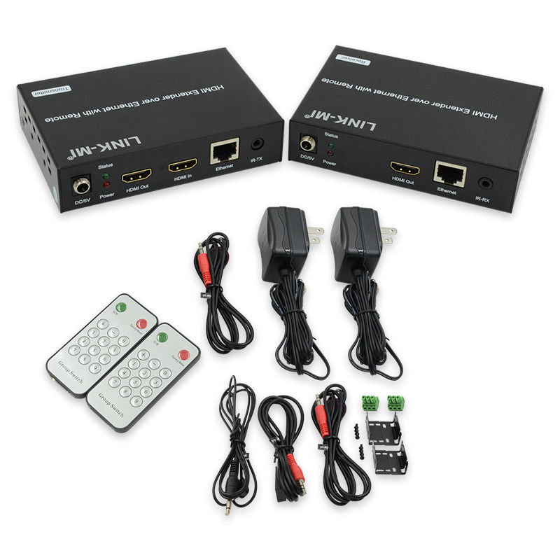 Distribuzione di estensore HDMI 120M su IP Estensore con telecomando a LED RS232 AV su IP