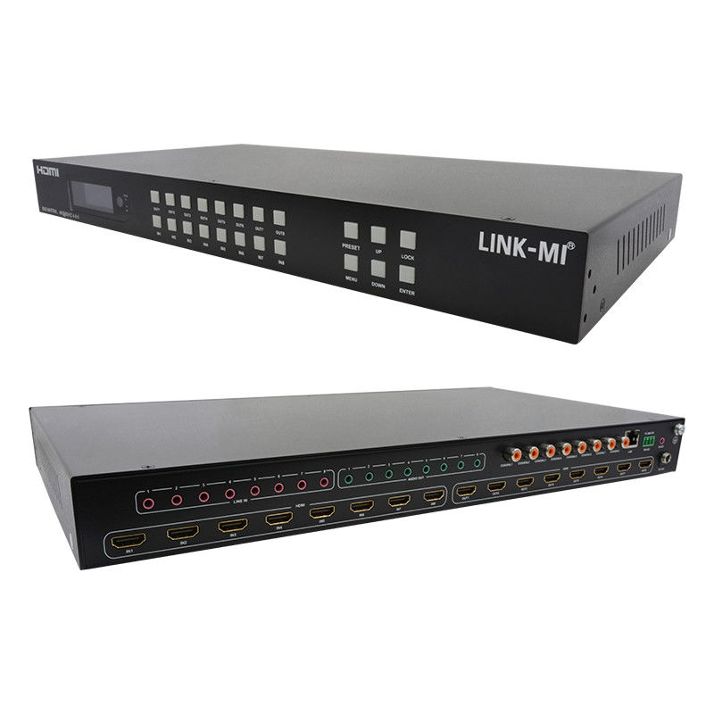 8x8 HDMI Matrix 4k Hdmi Switcher con supporto per l'estrazione audio analogica 18Gbps HDR