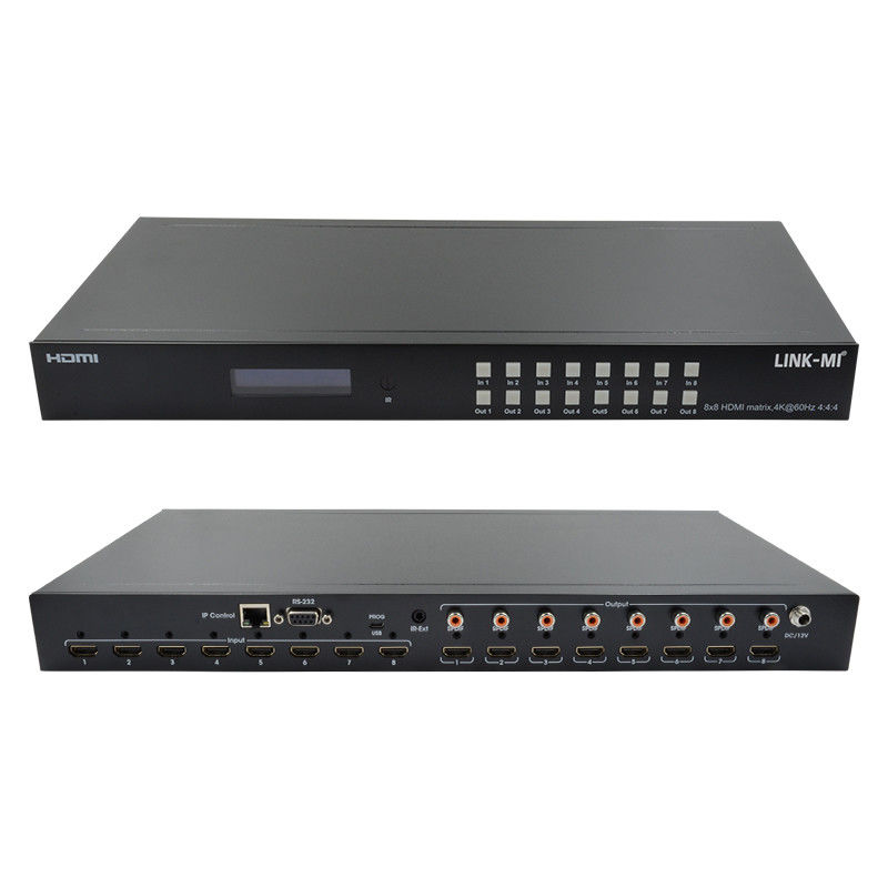 8x8 4K HDMI Modular Matrix Switcher con SPDIF Out IP Web GUI Control per 8 display UHD