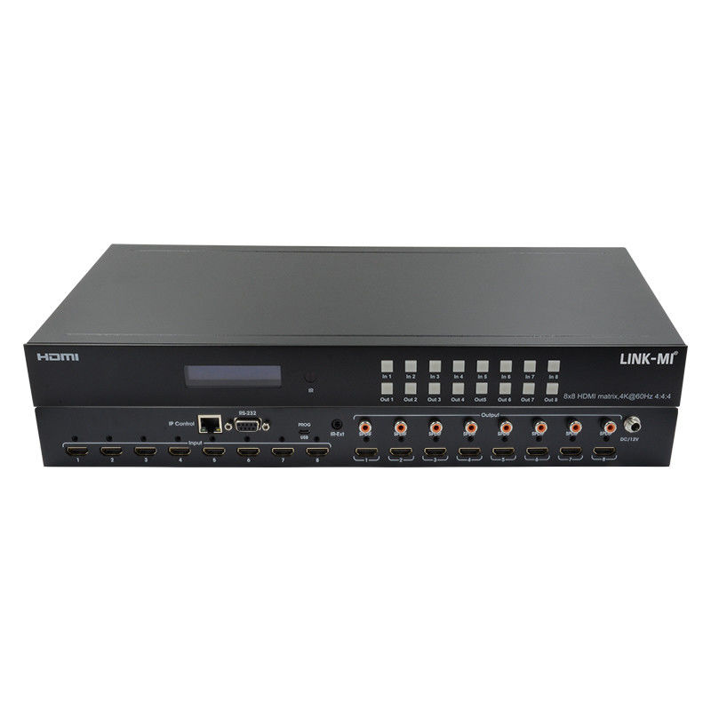 8x8 4K HDMI Modular Matrix Switcher con SPDIF Out IP Web GUI Control per 8 display UHD
