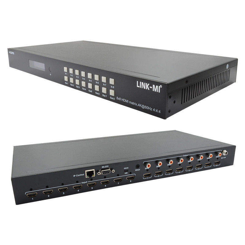 8x8 4K HDMI Modular Matrix Switcher con SPDIF Out IP Web GUI Control per 8 display UHD