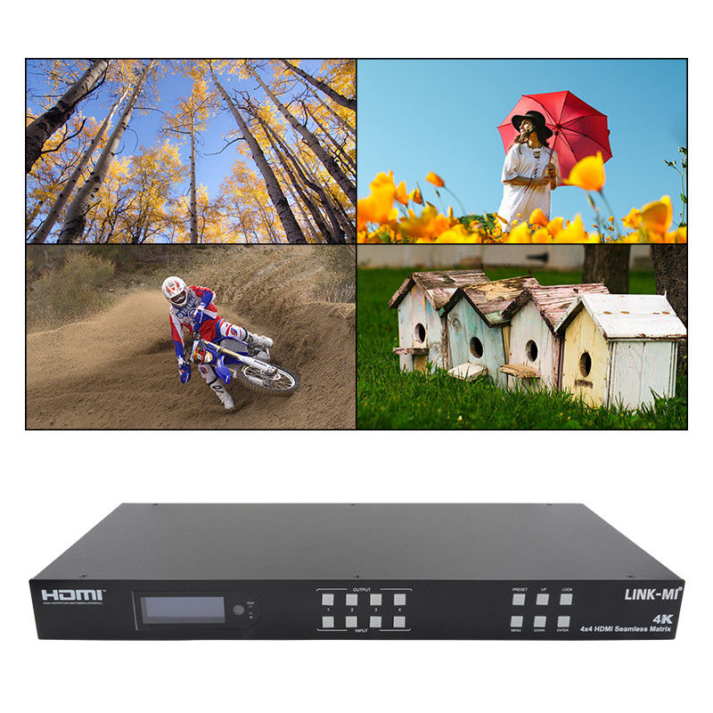 HDMI 4K Video Wall Splitter HDMI Matrix Switcher 2X2 4 In 4 Out