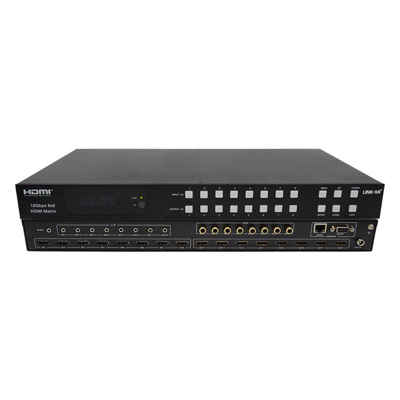 18Gbps 8x8 Matrix Switcher con ARC Function Support 4K2K 60Hz YUV 4:4:4