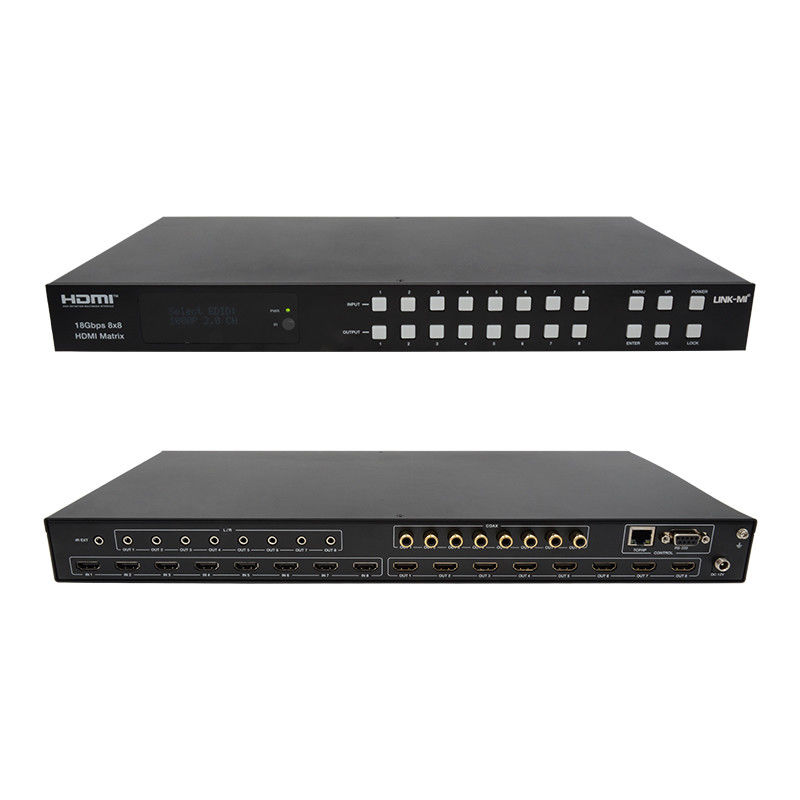 18Gbps 8x8 Matrix Switcher con ARC Function Support 4K2K 60Hz YUV 4:4:4