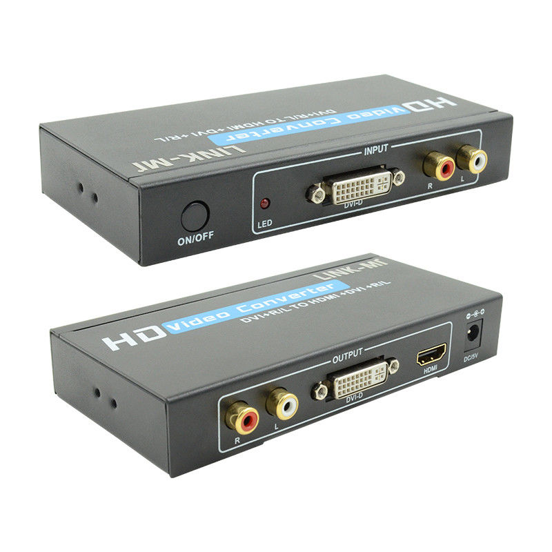 1080P DVI a convertitore HDMI con supporto audio DVI Analog RCA Audio Input