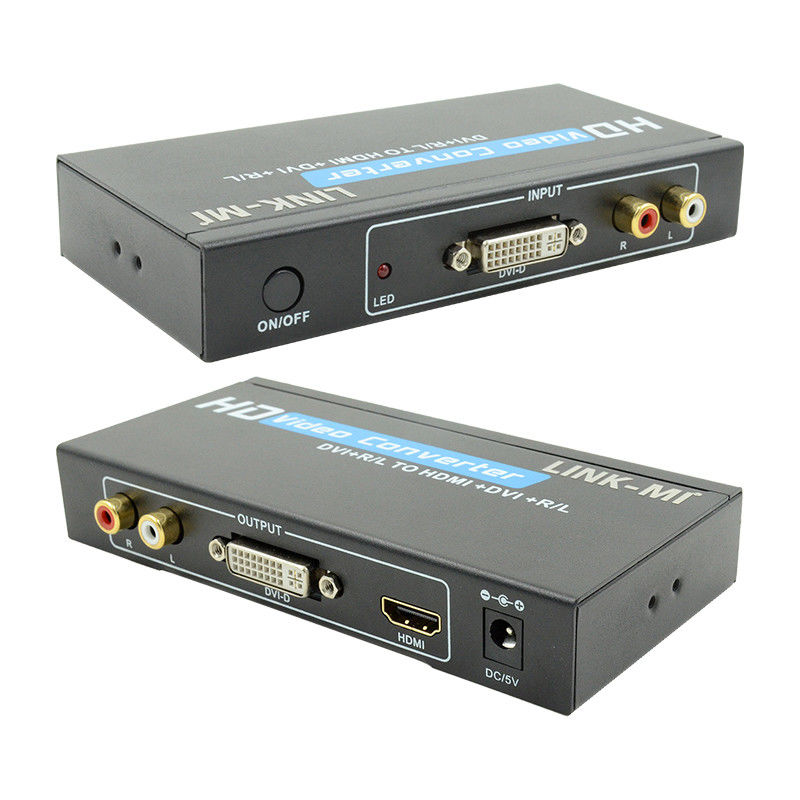 1080P DVI a convertitore HDMI con supporto audio DVI Analog RCA Audio Input