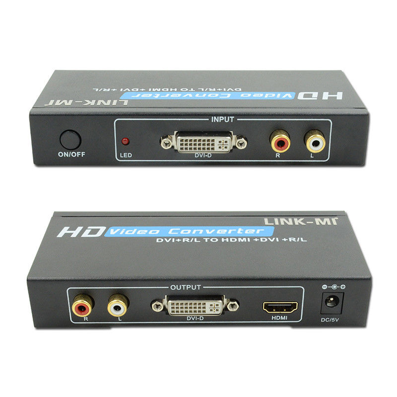 1080P DVI a convertitore HDMI con supporto audio DVI Analog RCA Audio Input