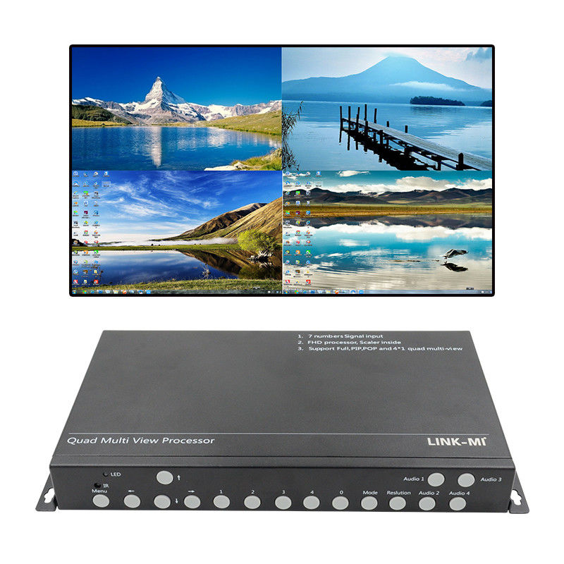 PIP POP HDMI Multi Viewer 4k 4x1 con IR Remote Control RS232 Control Center Control