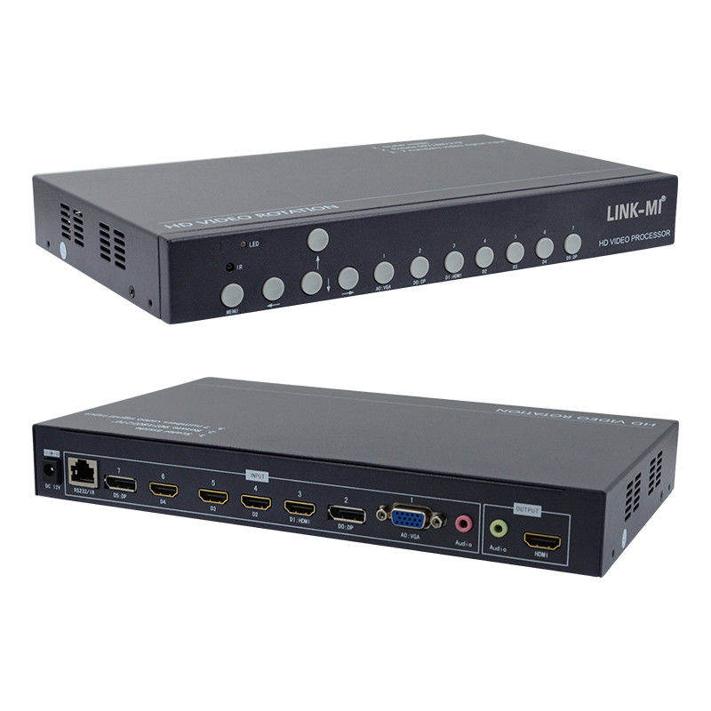 12V HDMI Video Wall Controller Video Rotator 90 180 270 Grado HD Video Upscaling Switch Rotativo