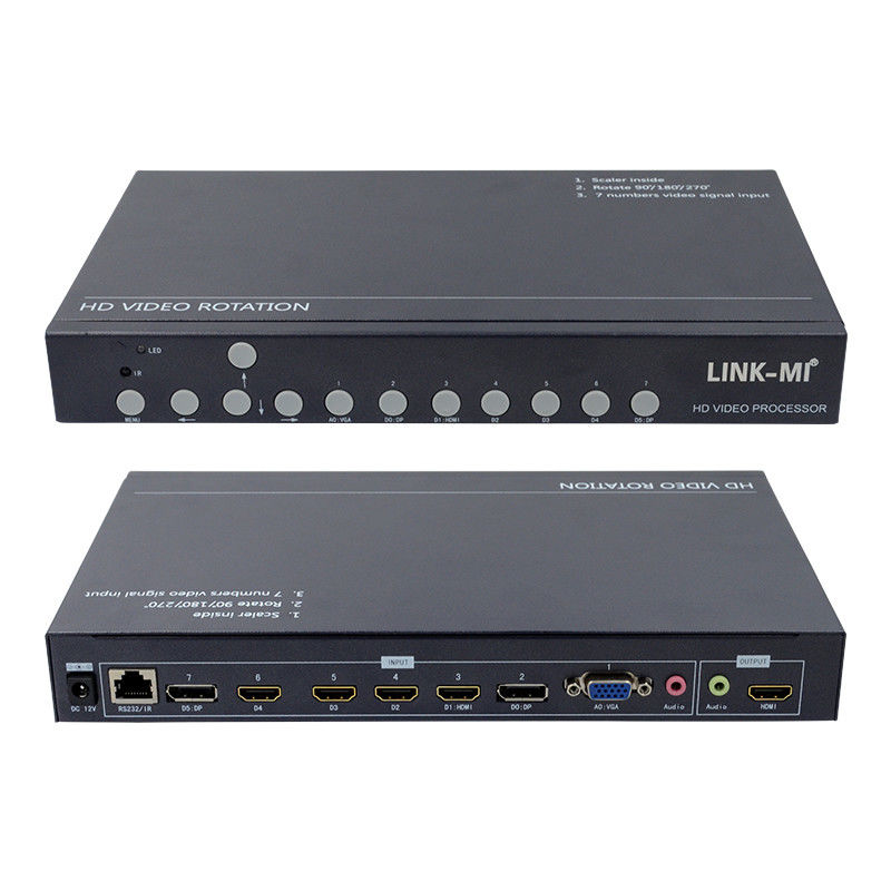 12V HDMI Video Wall Controller Video Rotator 90 180 270 Grado HD Video Upscaling Switch Rotativo