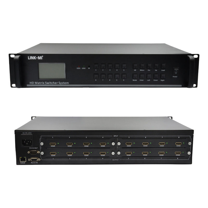 4K Video Audio Matrix 8X8 HDMI Matrix Switcher System RS232 Controllo remoto TCP/IP