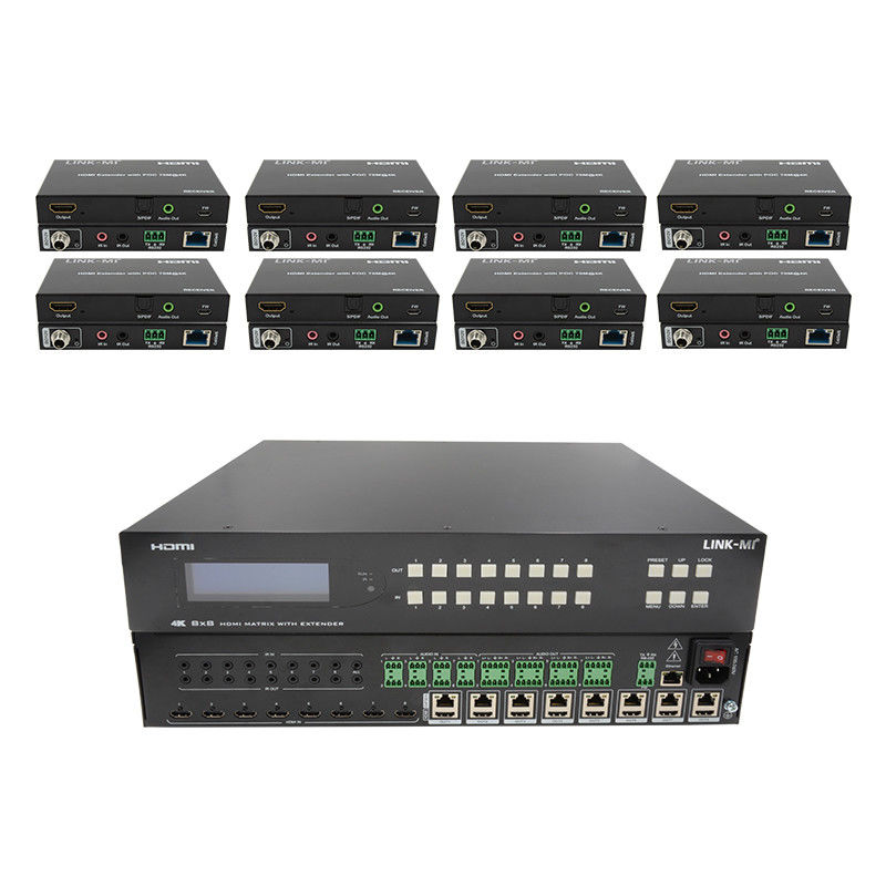 8X8 HDMI Matrix Extender fino a 70m 8 HDMI Loop Out 4K60Hz HDMI Video Switch