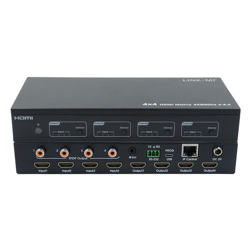 HDMI 4X4 4k Matrix Switcher 4K60Hz con SPDIF Audio AV Matrix per 4 schermi Ultra HD