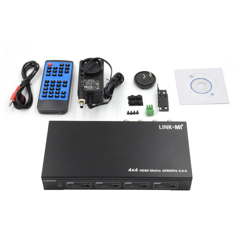 HDMI 4X4 4k Matrix Switcher 4K60Hz con SPDIF Audio AV Matrix per 4 schermi Ultra HD