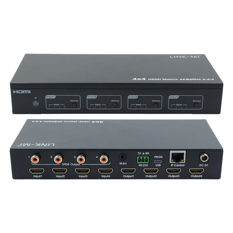 HDMI 4X4 4k Matrix Switcher 4K60Hz con SPDIF Audio AV Matrix per 4 schermi Ultra HD
