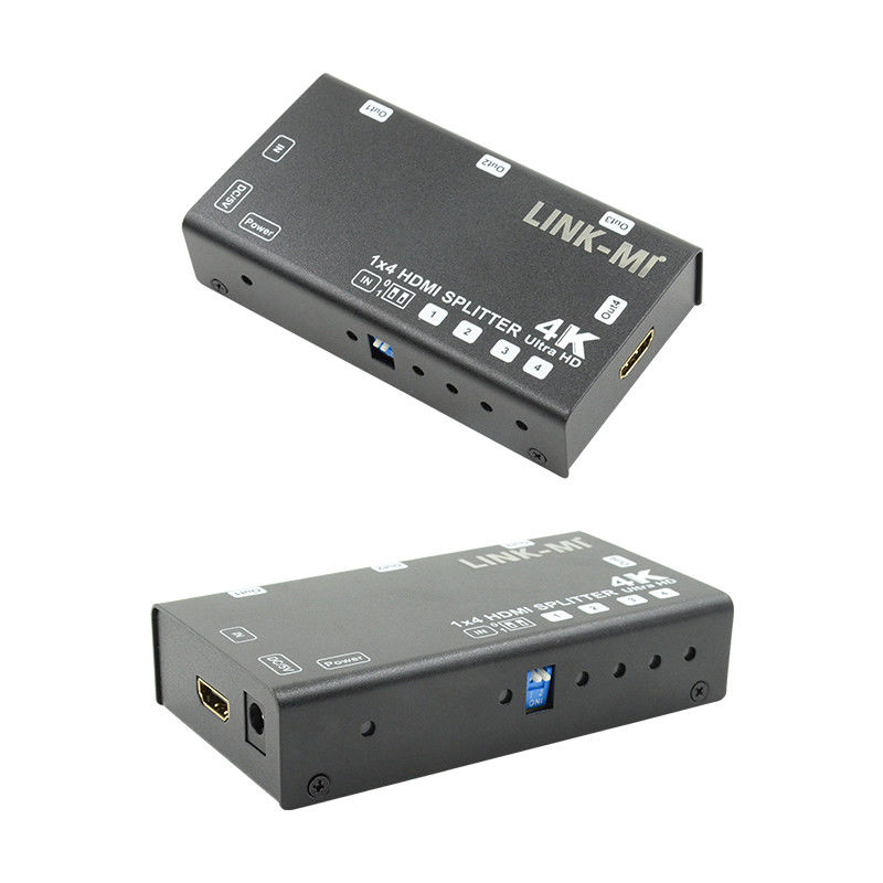 1X4 Video Splitter HDMI 4k 60Hz AV Splitter Supporto 3D EDID Per 4 televisori Ultra HD