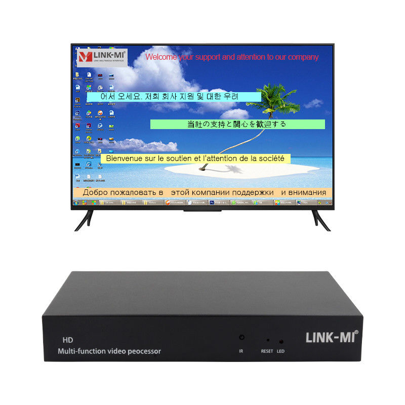 Controllo video multilingue RS232 HDMI Controller HD Caption Adder Processore video HDMI