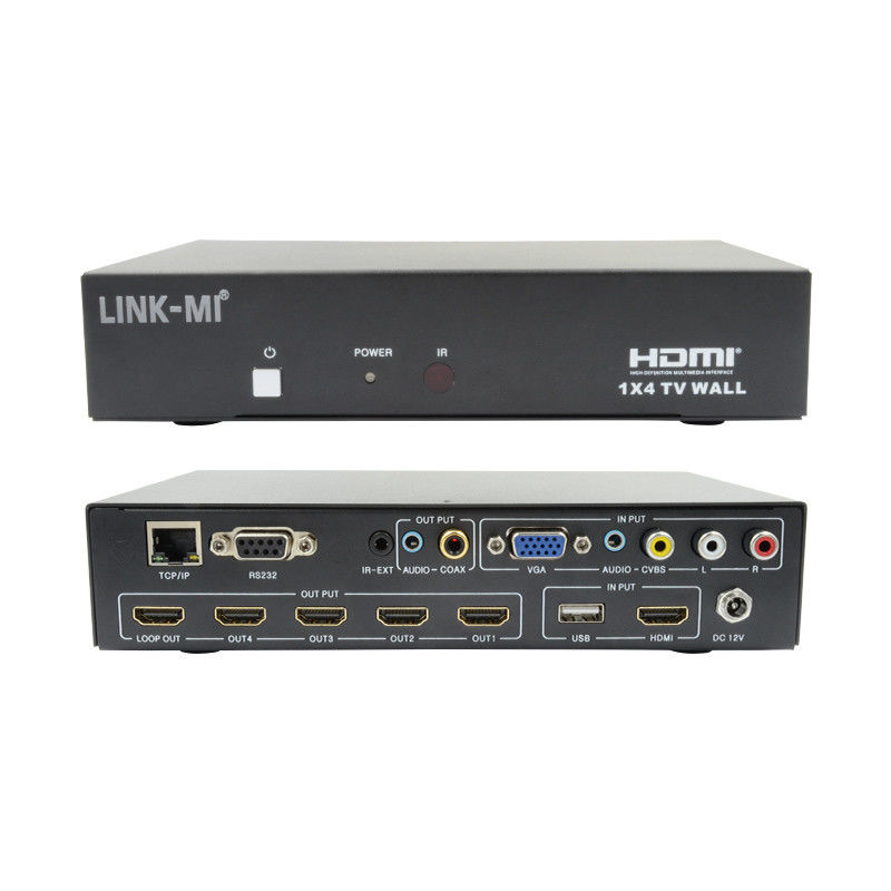 LM-TV04L HDMI 1x4 TV WALL supporto CVBS/VGA/HDMI/USB Play Input Sources
