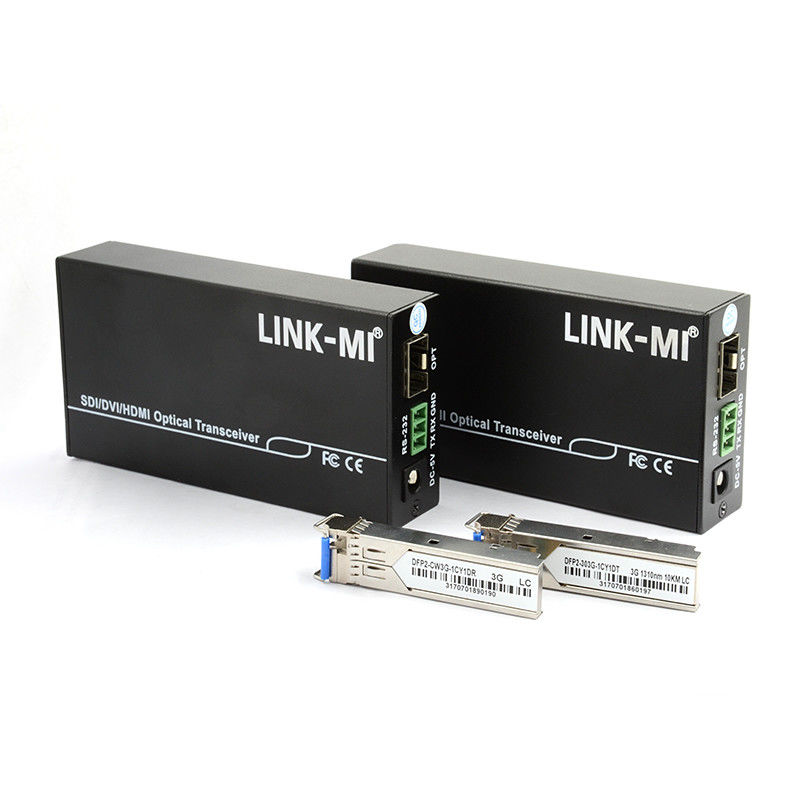 Trasmettitore e ricevitore ottico Full HD a fibra 1550/1310nm con ingresso audio da 3,5 mm