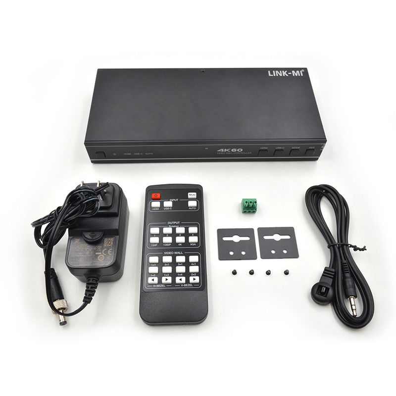 Controller video per parete HDMI 1X4 facile da usare con input audio USB-C e supporto RS232