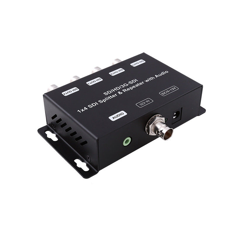 HD/SD-SDI 1 a 4 amplificatore di distribuzione ripetitore con audio 75 ohm Impedenza di uscita