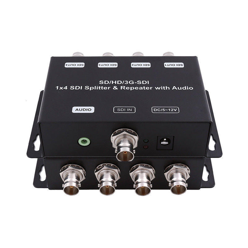 HD/SD-SDI 1 a 4 amplificatore di distribuzione ripetitore con audio 75 ohm Impedenza di uscita