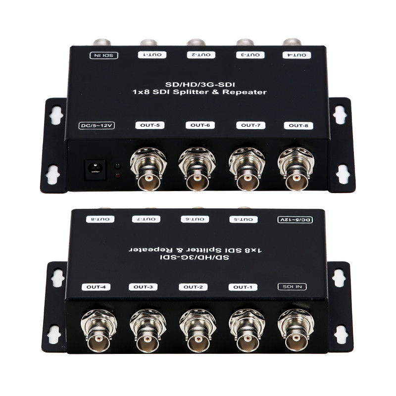 LM-SDI-108B 1 a 8 amplificatore di distribuzione SD/HD/3G-SDI Repeater con impedenza di 75 ohm