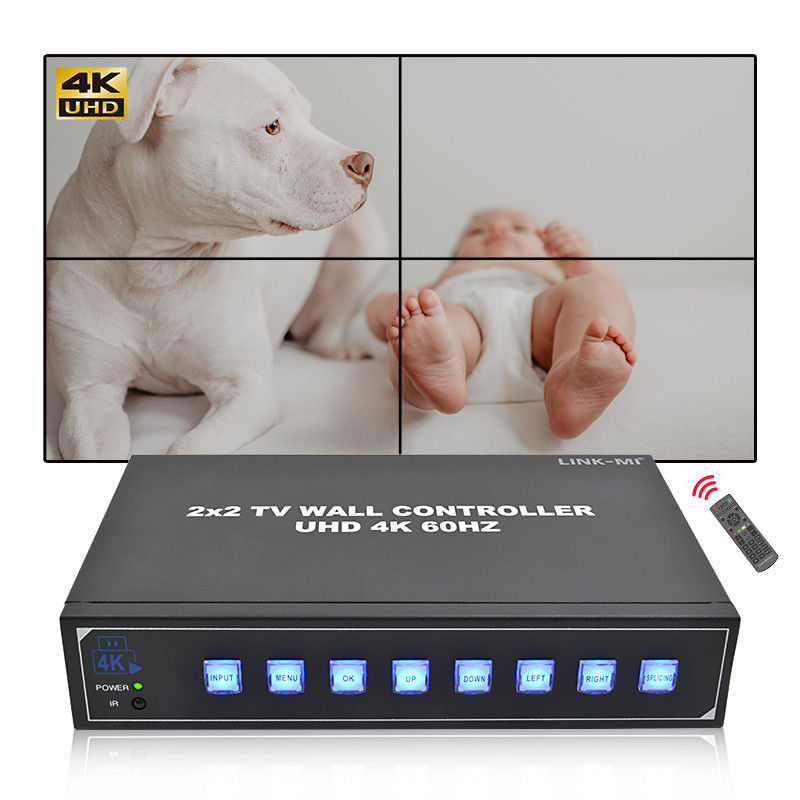 2 x HDMI In 4K Video Wall Controller con supporto USB 2x2 1x4 1x3 1x2