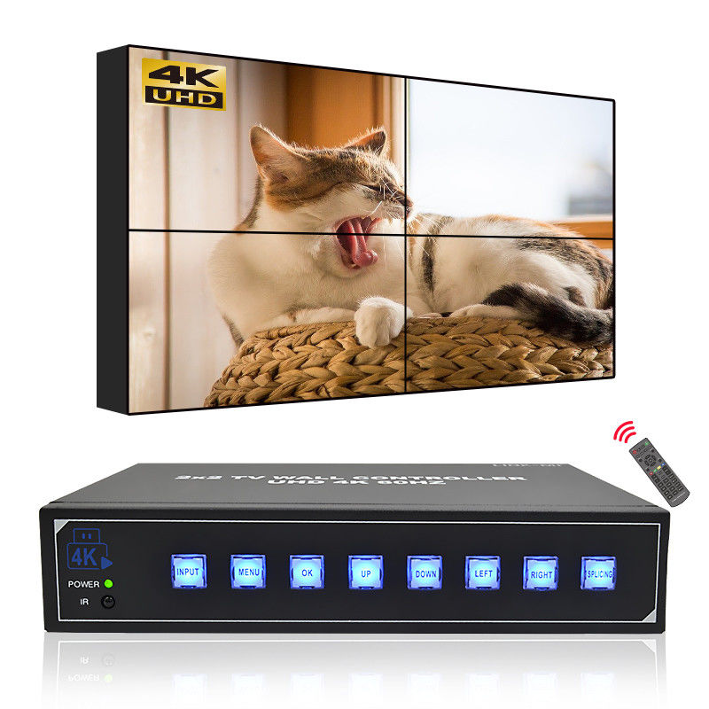 4K 2X2 Video Wall Controller per la sala di controllo 1X4 Video Wall Display 3.5mm Audio Output