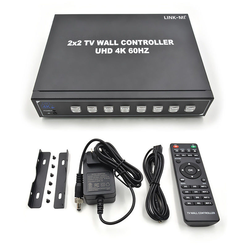 4 televisori 4K Video Wall Processor Supporta 180° Rotation Max 3840*2160 60Hz Risoluzione di ingresso